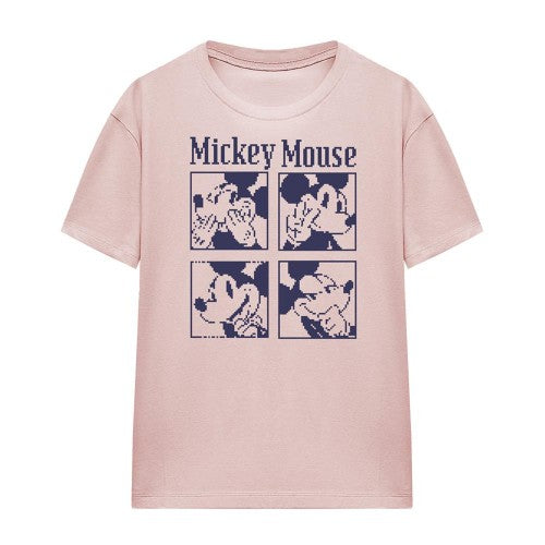 Front - Disney Womens/Ladies Mickey Mouse Pixelated T-Shirt