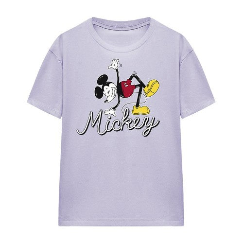 Front - Disney Womens/Ladies Funky Dance Mickey Mouse T-Shirt