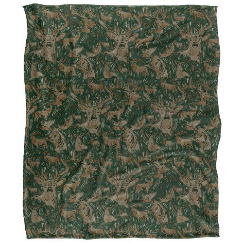 Front - JQ Licensing Jl-Jp Big Game Hunting Silky Deer Moose Supersoft Blanket