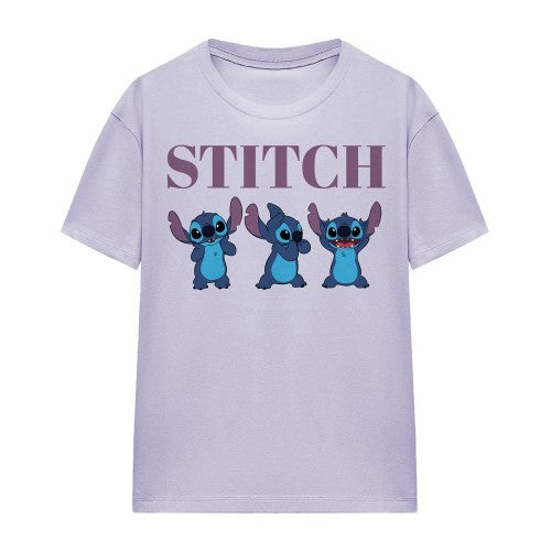 Front - Lilo & Stitch Womens/Ladies Stitch Poses T-Shirt