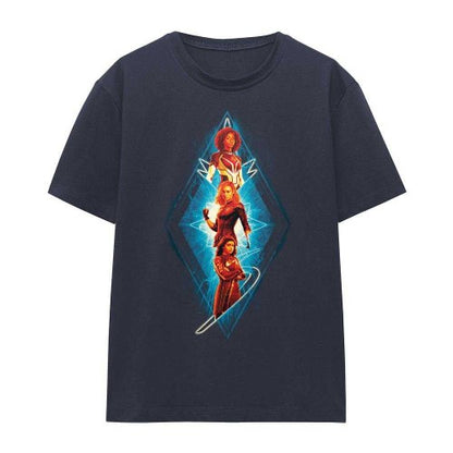 Front - The Marvels Womens/Ladies Diamond Trio T-Shirt
