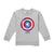 Front - Captain America Childrens/Kids Drip Shield Sweatshirt