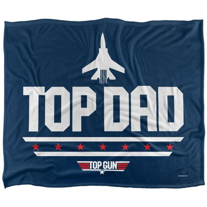 Front - Top Gun Top Dad Silky Supersoft Blanket