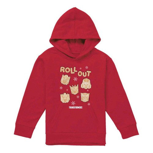 Front - Transformers Childrens/Kids Roll Out Cookie Christmas Pullover Hoodie