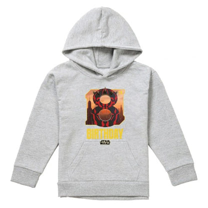 Front - Star Wars Childrens/Kids Darth Maul Space Heather 8th Birthday Pullover Hoodie