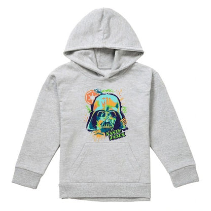 Front - Star Wars Childrens/Kids 90s Darth Vader Heather Pullover Hoodie