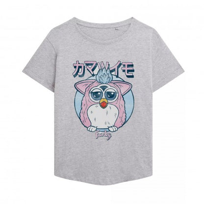 Front - Furby Womens/Ladies Sitting Heather T-Shirt