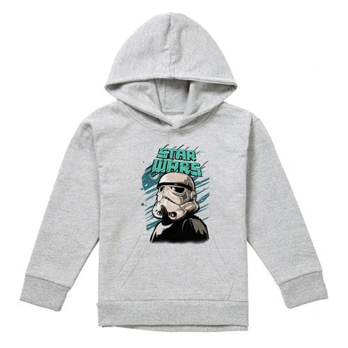 Front - Star Wars Childrens/Kids Street Glare Stormtrooper Heather Pullover Hoodie