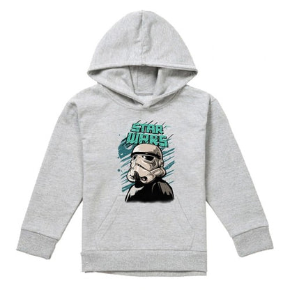 Front - Star Wars Childrens/Kids Street Glare Stormtrooper Heather Pullover Hoodie