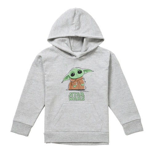 Front - Star Wars Childrens/Kids Grogu Splash Heather Hoodie
