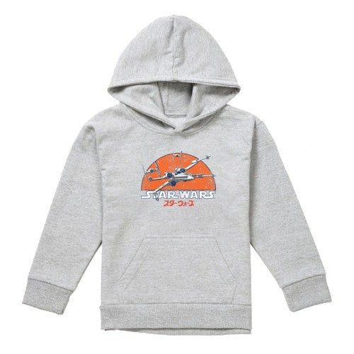 Front - Star Wars Childrens/Kids X-Wing Fighter Heather Hoodie