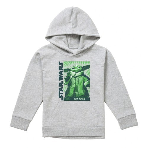 Front - Star Wars Childrens/Kids Grogu Heather Hoodie