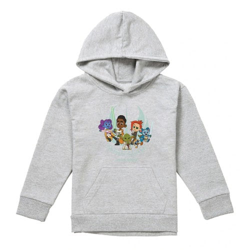 Front - Star Wars: Young Jedi Adventures Childrens/Kids Force Is With Us Heather Pullover Hoodie