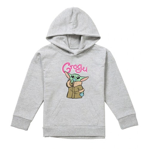 Front - Star Wars Childrens/Kids Grogu Bubble Heather Pullover Hoodie