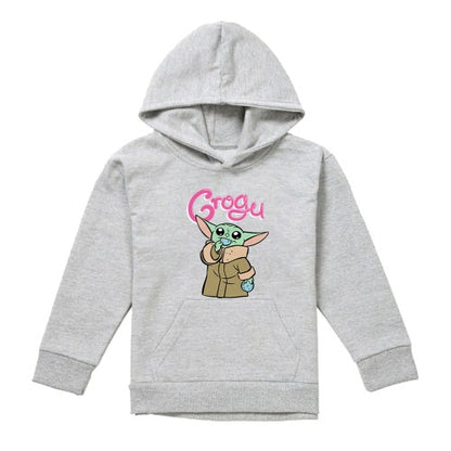 Front - Star Wars Childrens/Kids Grogu Bubble Heather Pullover Hoodie