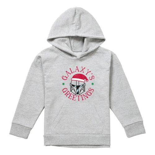 Front - Star Wars The Mandalorian Childrens/Kids Heather Christmas Hoodie