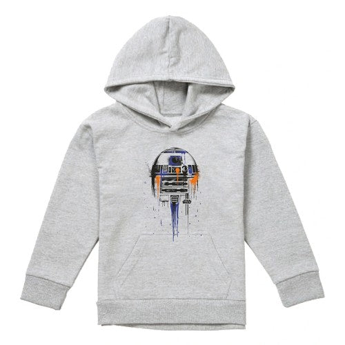 Front - Star Wars Childrens/Kids R2-D2 Paint Drip Heather Hoodie