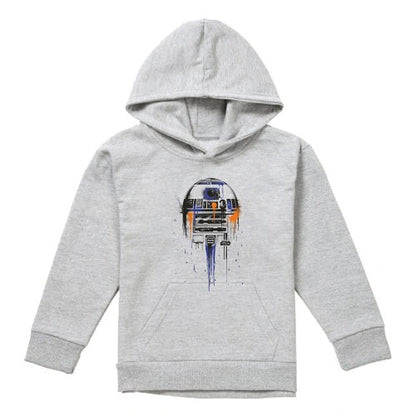 Front - Star Wars Childrens/Kids R2-D2 Paint Drip Heather Hoodie