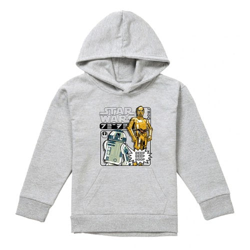 Front - Star Wars Childrens/Kids R2-D2 & C3PO Manga Hoodie