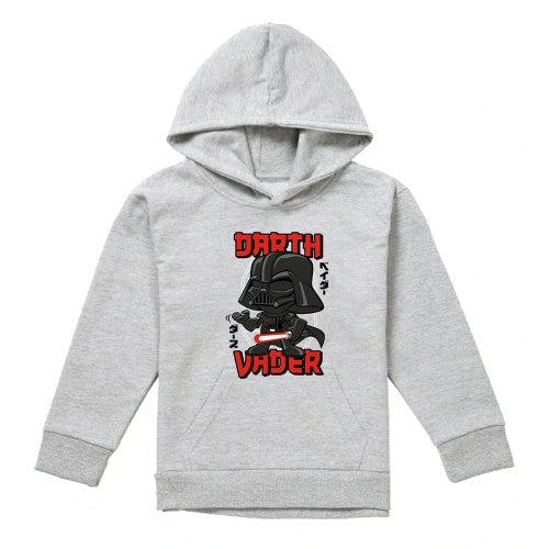 Front - Star Wars Childrens/Kids Darth Vader Kawaii Heather Hoodie