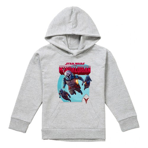 Front - Star Wars Mandalorian Childrens/Kids Attack Heather Hoodie