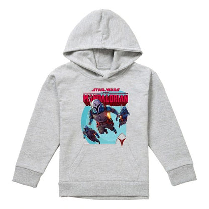 Front - Star Wars Mandalorian Childrens/Kids Attack Heather Hoodie