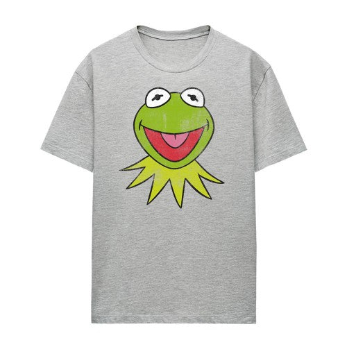 Front - The Muppets Womens/Ladies Kermit Head Heather T-Shirt