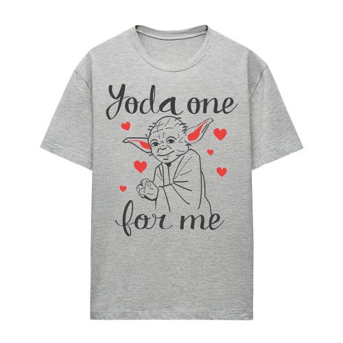 Front - Star Wars Womens/Ladies Yoda One For Me Heather T-Shirt