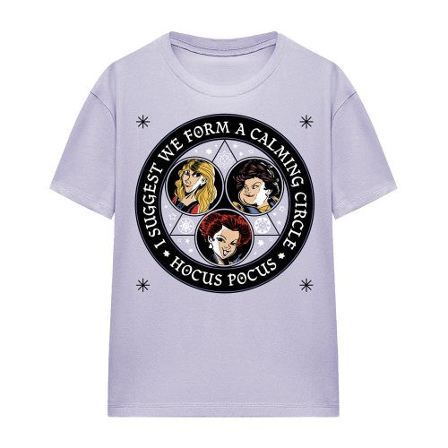 Front - Hocus Pocus Womens/Ladies Form A Calming Circle Sanderson Sisters T-Shirt