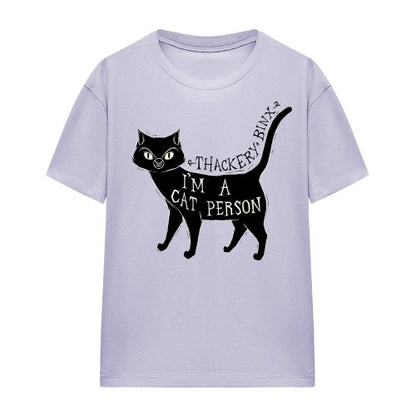 Front - Hocus Pocus Womens/Ladies I´m A Cat Person Thackery Binx T-Shirt