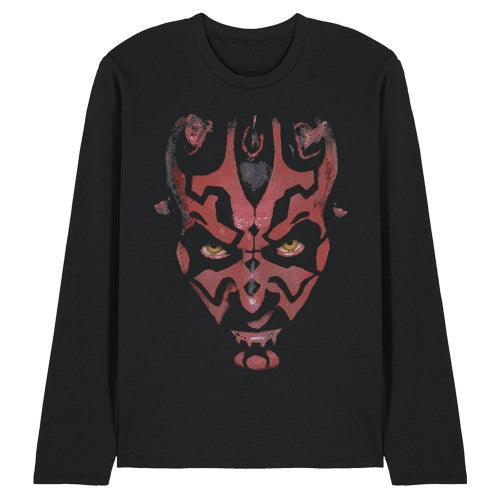 Front - Star Wars Unisex Adult Darth Maul Long-Sleeved T-Shirt