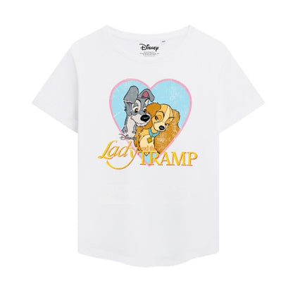 Front - Lady And The Tramp Womens/Ladies T-Shirt