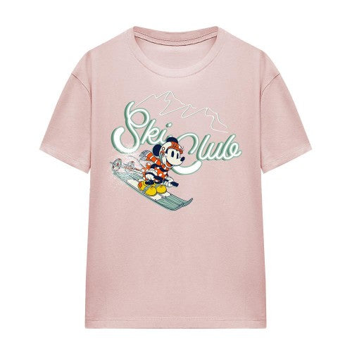 Front - Disney Womens/Ladies Ski Club Minnie Mouse T-Shirt