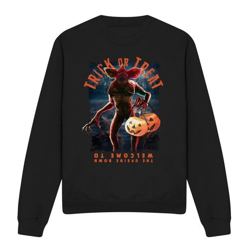 Front - Stranger Things Unisex Adult Trick Or Treat Demogorgon Sweatshirt