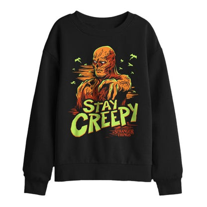 Front - Stranger Things Childrens/Kids Stay Creepy Vecna Sweatshirt