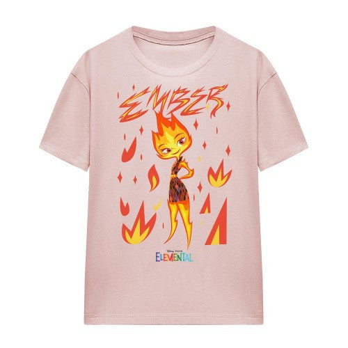 Front - Elemental Womens/Ladies Ember Fire T-Shirt