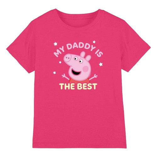 Front - Peppa Pig Girls My Daddy Is The Best T-Shirt