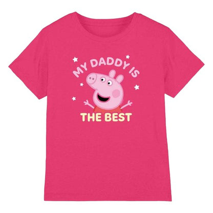 Front - Peppa Pig Girls My Daddy Is The Best T-Shirt