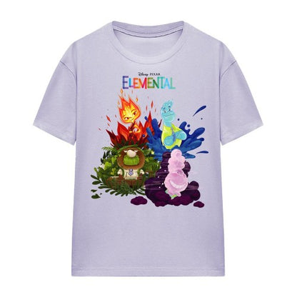 Front - Elemental Womens/Ladies Group Scene Cotton T-Shirt