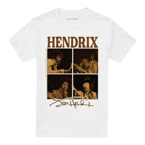 Front - Jimi Hendrix Unisex Adult Multi-Images Cotton T-Shirt