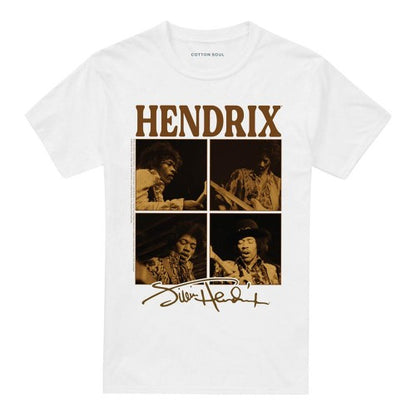 Front - Jimi Hendrix Unisex Adult Multi-Images Cotton T-Shirt
