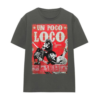 Front - Coco Womens/Ladies Un Poco Loco Miguel & Hector Poster T-Shirt