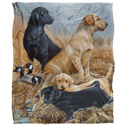 Front - JQ Licensing Jg-Jp Silky Labrador Hunting Supersoft Blanket