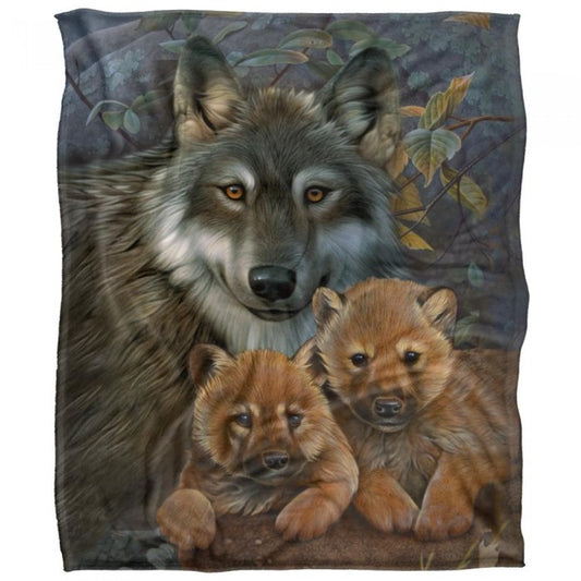 Front - JQ Licensing Silky Wolf Supersoft Blanket