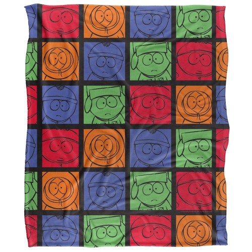 Front - South Park Silky Character Collage Supersoft Blanket