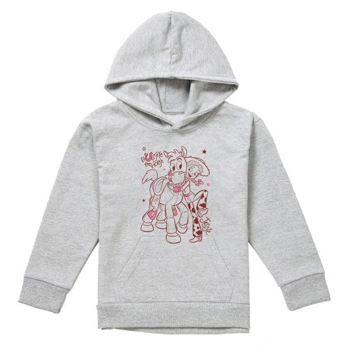 Front - Toy Story 2 Childrens/Kids Jessie & Bullseye Outline Heather Pullover Hoodie