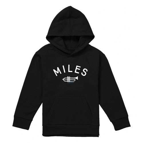 Front - Miles Davis Childrens/Kids Trumpet Pullover Hoodie
