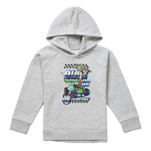 Front - Toy Story Childrens/Kids Racing Champions Buzz & RC Heather Pullover Hoodie