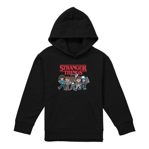 Front - Stranger Things Childrens/Kids Cartoon Group Hoodie