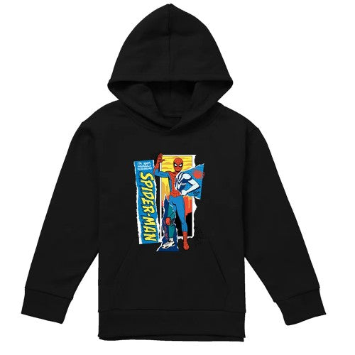Front - Spider-Man Childrens/Kids Friendly Neighborhood Scrapbook Hoodie